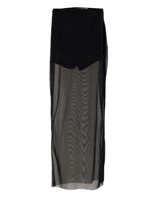 Aniye By Black Semi-Sheer Midi Skirt