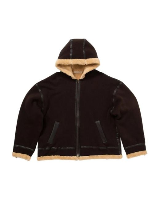 MASTERMIND WORLD Black Shearling-Trim Jacket for men