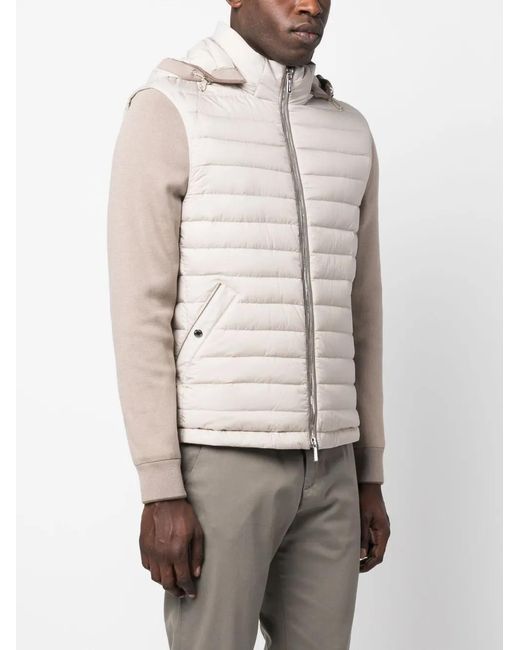 Moorer Natural Padded Bomber Jacket for men