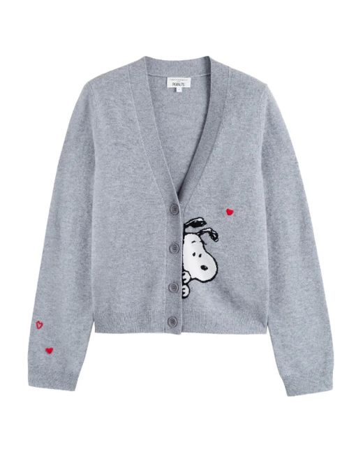 X Peanuts Cardigan À Motif Snoopy Chinti & Parker en coloris Blue