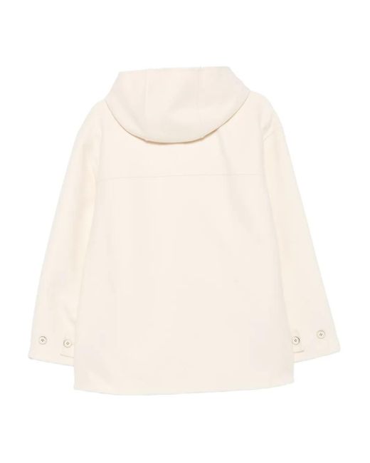 Jil Sander Natural Hooded Zip-Front Jacket