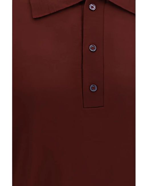 Valentino Garavani Red Wool Polo With Vlogo Embroidery for men