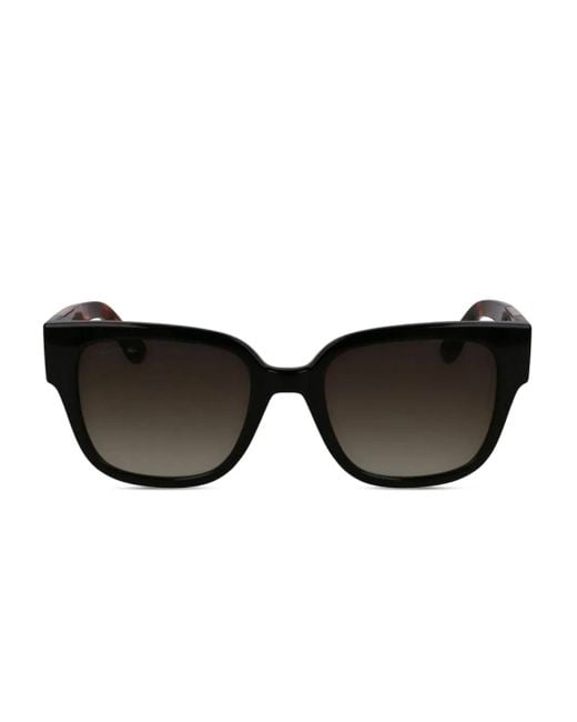Lunettes De Soleil À Monture Carrée Lacoste en coloris Black
