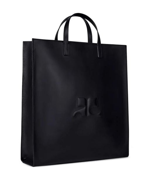 Courreges Black Ac Tote Bag