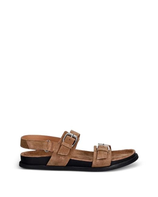 Vagabond White Effie Buckle-Fastening Slingback Sandals