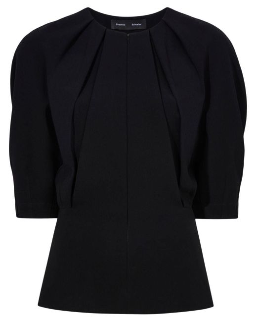 Blusa con arricciatura di Proenza Schouler in Black
