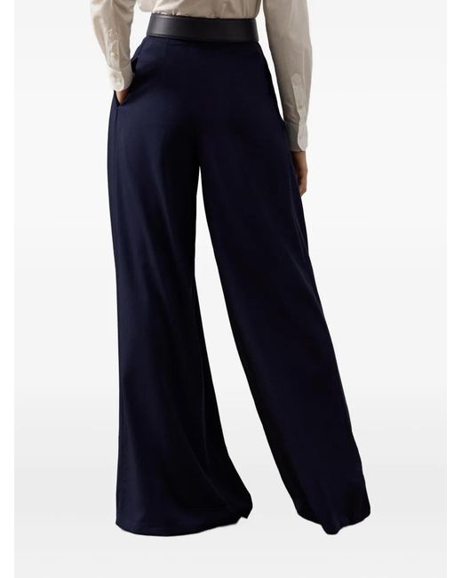Ralph Lauren Blue Pleated Palazzo Pants