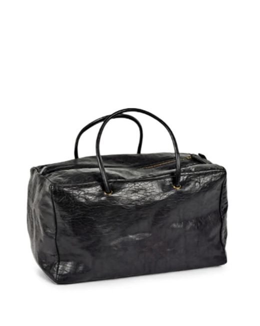 Bea Mombaers Black Large Crinkled-Finish Shoulder Bag