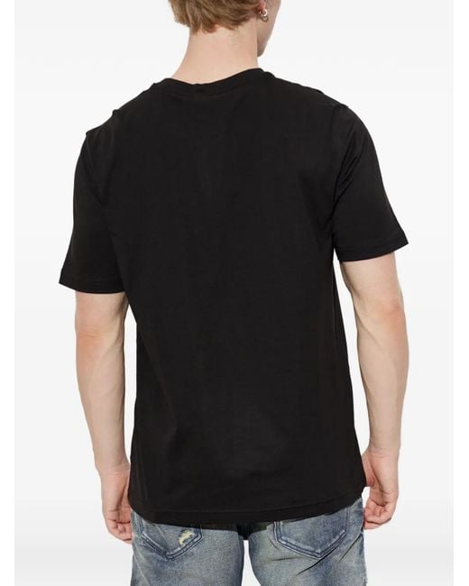DIESEL Black Graphic-Print T-Shirt for men