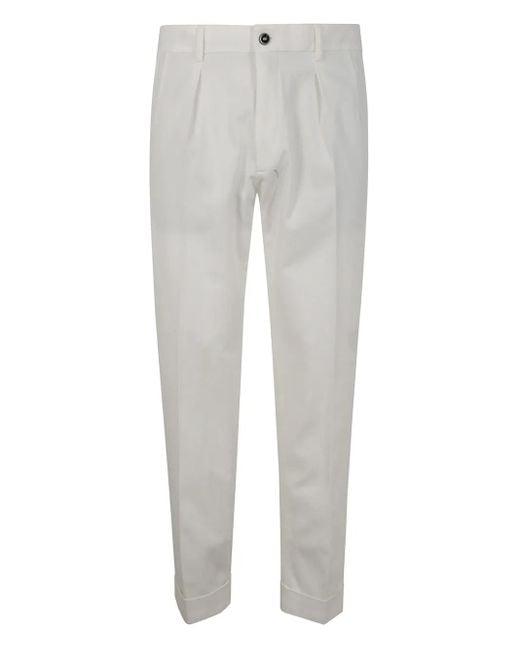 Incotex Gray Straight-Leg Trousers for men