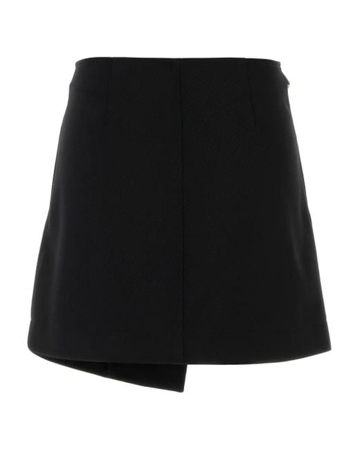 Burberry Black Wrap Mini Skirt