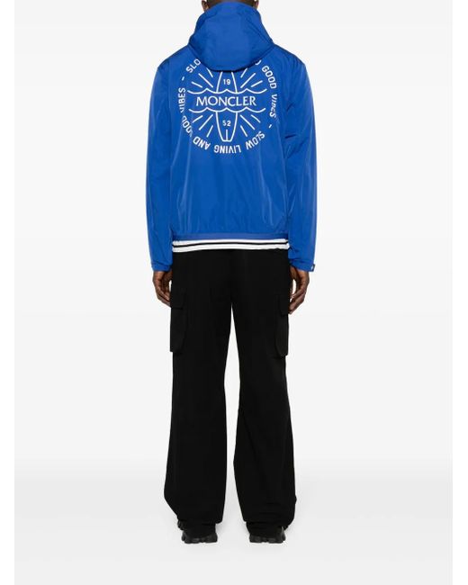 Moncler Blue Clapier Hooded Jacket for men