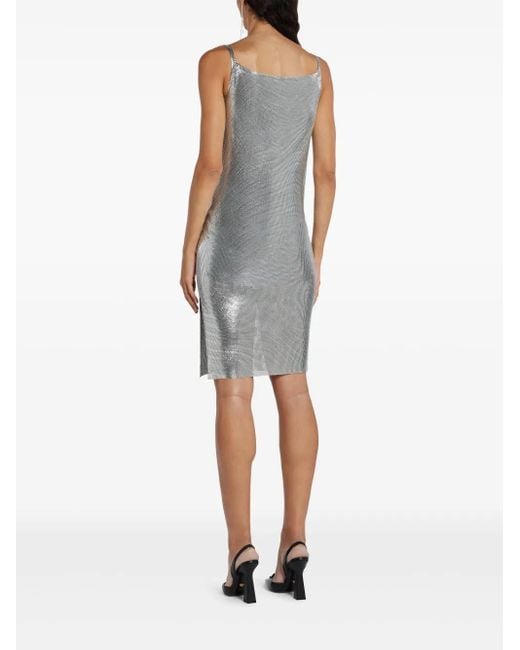 Versace Gray Chainmail-effect Dress