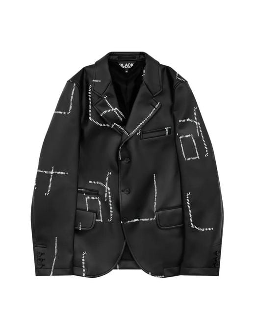 COMME DES GARÇON BLACK Black Stitching-Detail Jacket