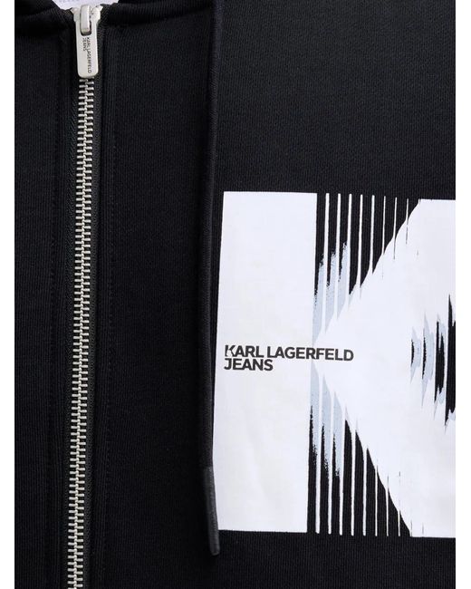 Karl Lagerfeld Black K-Detail Hoodie for men