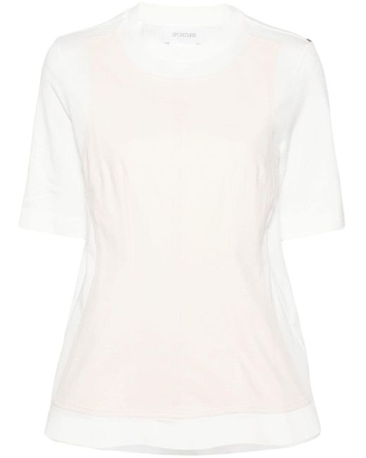 Sportmax T-shirt Met Gelaagd-effect in het White