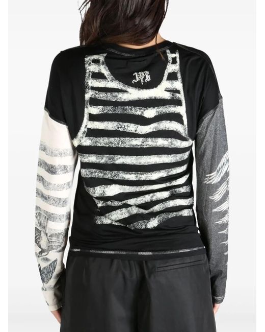 Printed T-shirt Jean Paul Gaultier de color Black