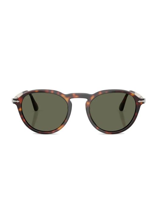 Persol Green Round-Frame Sunglasses