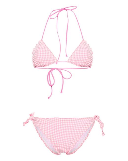 Mc2 Saint Barth Pink Moon Seersucker Bikini
