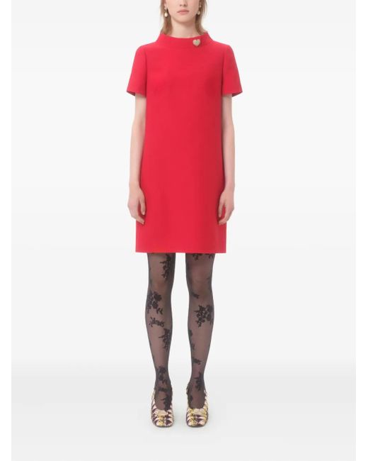 Valentino Garavani Red Mini Crepe Dress