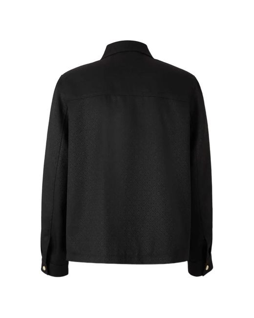 Casablanca Black Patterned Shirt Jacket for men