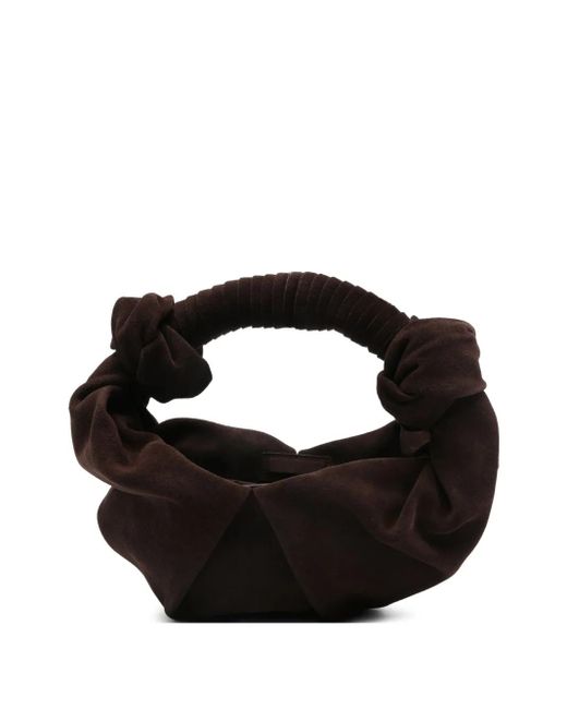 Simon Miller Black Knotted Suede Bucket Bag