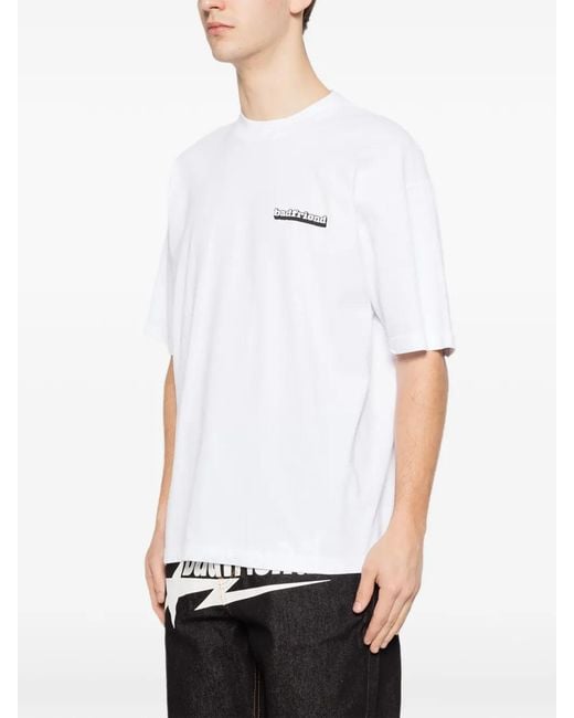 Badfriend White Logo-Print T-Shirt for men