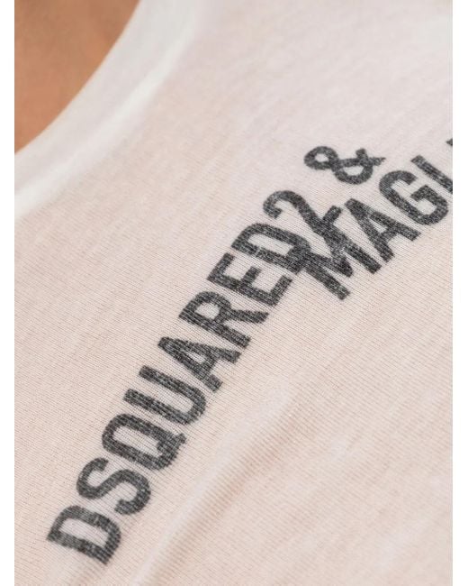 Camiseta con cuello redondo de x Magliano DSquared² de color White