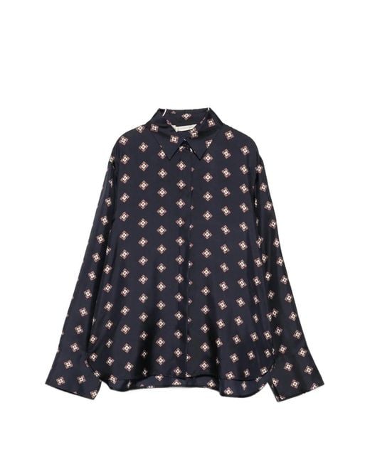 Max Mara Blue Disco Silk Shirt