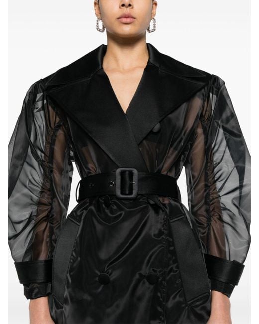 Manteau long à boutonnière croisée Dolce & Gabbana en coloris Black
