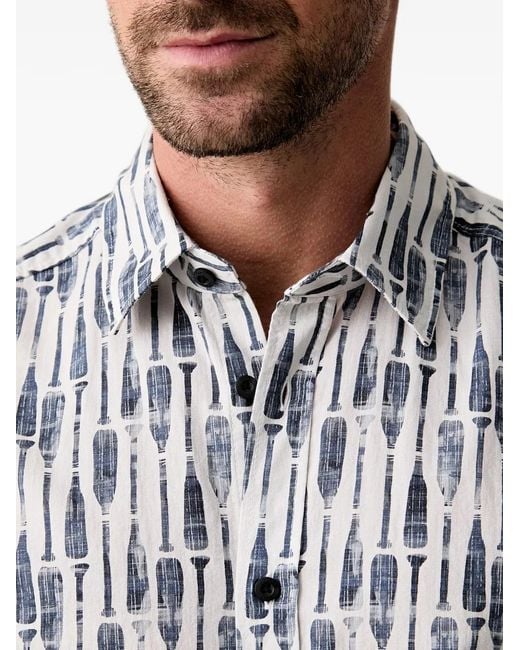Joop! Gray Oar-Print Long-Sleeve Shirt for men