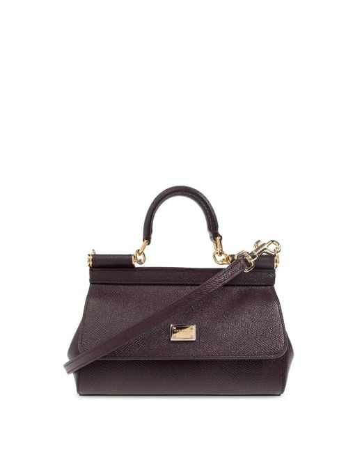 Dolce & Gabbana Purple Handbag Sicily Small