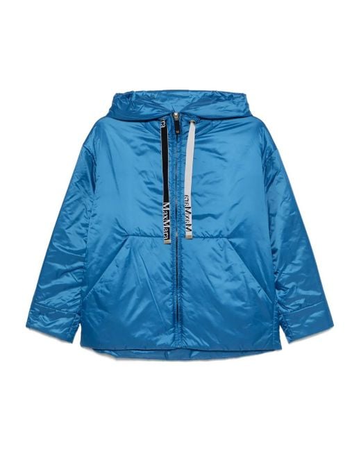 Max Mara Blue Hooded Jacket