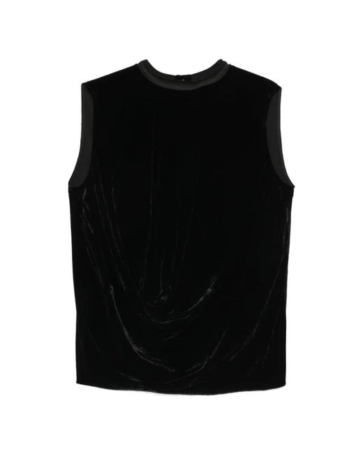 Top Drapeado Rick Owens de color Black