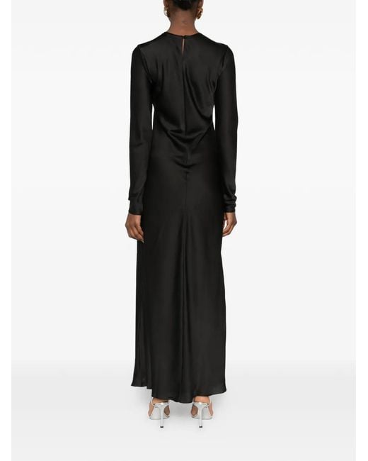 Silkylicious Black Silk Maxi Dress