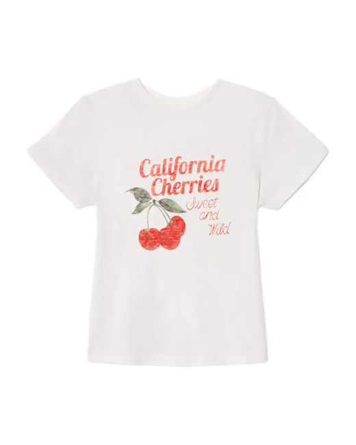 Re/done White Cherries T-Shirt