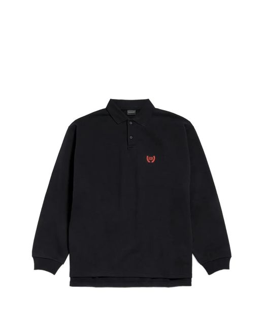 Balenciaga Black Oversized Polo for men