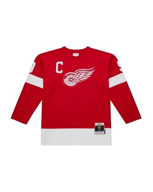 Mitchell & Ness Red 1960/61 Gordie Howe Detroit Wings Power Play "Scarlet" Jersey for men