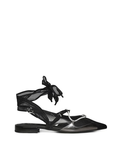 Pinko White Ankle-Tie Pumps