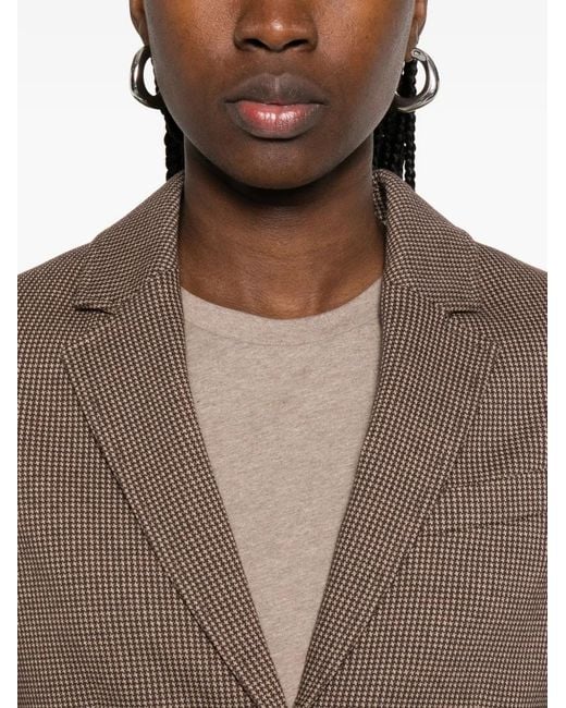 Gant Brown Check-Pattern Blazer