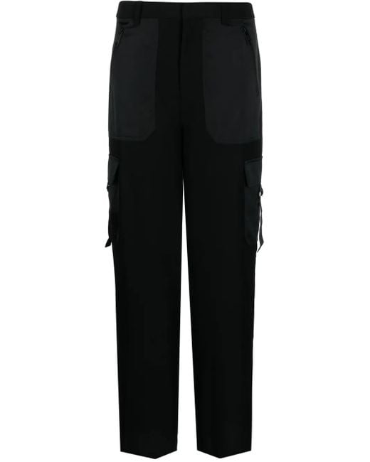 DKNY Black Straight-Leg Cargo Trousers