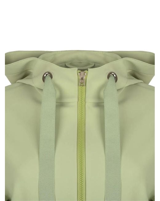 Herno Green Hooded Zip-Front Jacket