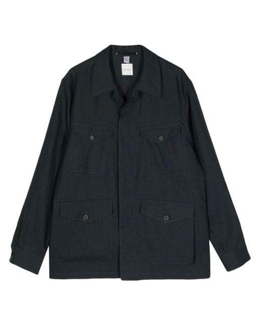 Paul Smith Black Chest-pocket Linen Jacket for men