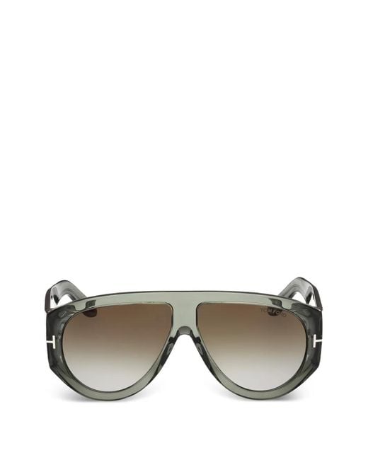 Tom Ford Gray Bronson Pilot-Frame Sunglasses for men