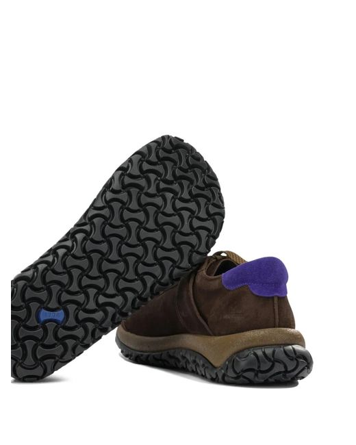 Birkenstock Brown Stroedt Suede Panelled Sneakers for men
