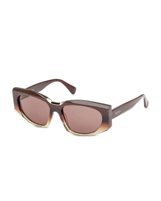 Max Mara Eyewear Pink Sonnenbrille mit geometrischem Gestell