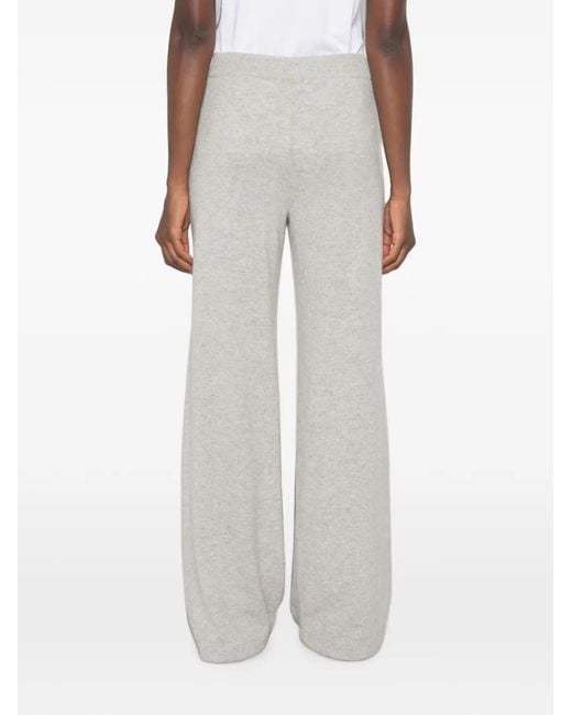 Bompard White Knitted Palazzo Pants