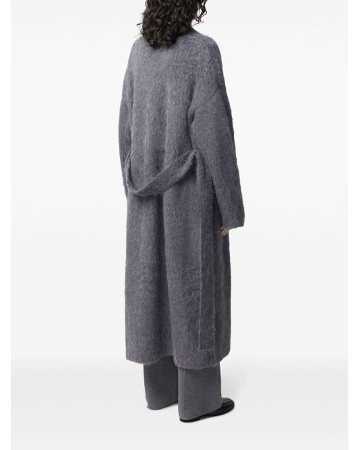 12 STOREEZ Gray Wool-blend Cardi-coat