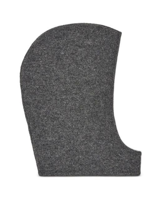 Ganni Gray Wool Balaclava
