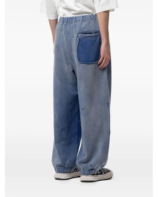 Maison Mihara Yasuhiro Blue Sun-Faded-Like Sweat Pants for men